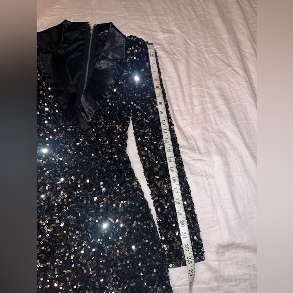 Fashion Nova NWOT Runway Style Sequin Romper - Picture 7 of 13